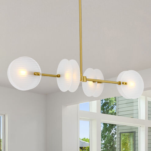 Sky Fall 4 Light 40 inch Brushed Gold Island Pendant Ceiling Light